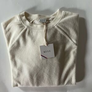 KULE’s The Terry Franny sweatshirt in cream, size small, nwt